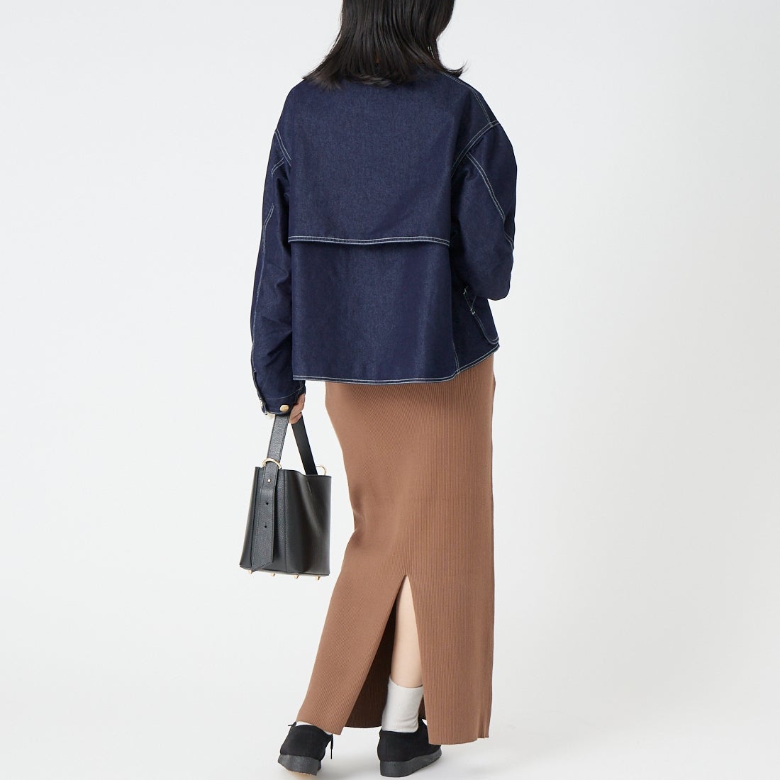 L.L.BEAN [エルエルビーン] ビーンズ フィールド コート フリースラインド インディゴ [6575-6141] 60 BLUE &&モデル身長：162cm 着用サイズ：M&&