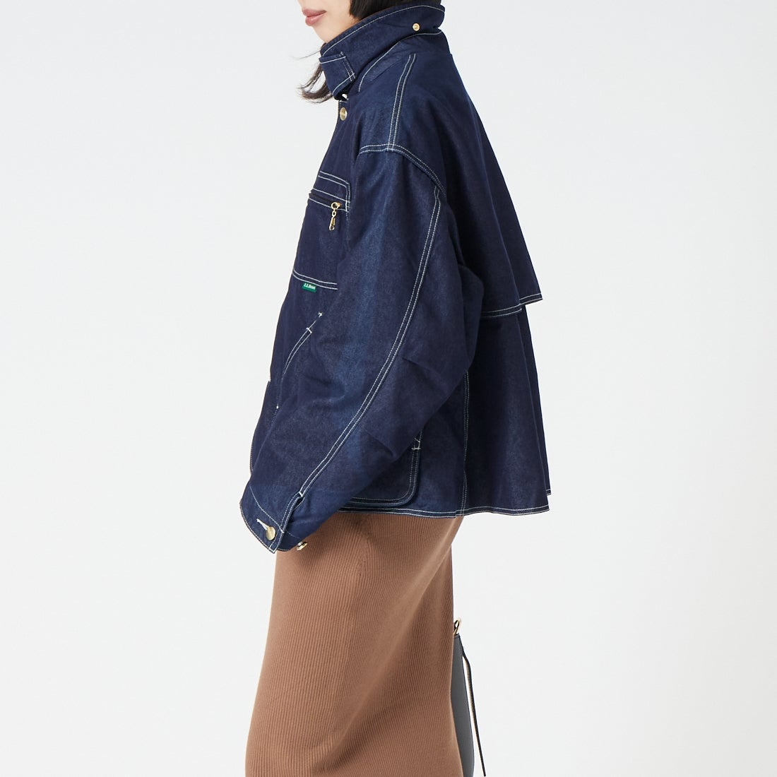L.L.BEAN [エルエルビーン] ビーンズ フィールド コート フリースラインド インディゴ [6575-6141] 60 BLUE &&モデル身長：162cm 着用サイズ：M&&