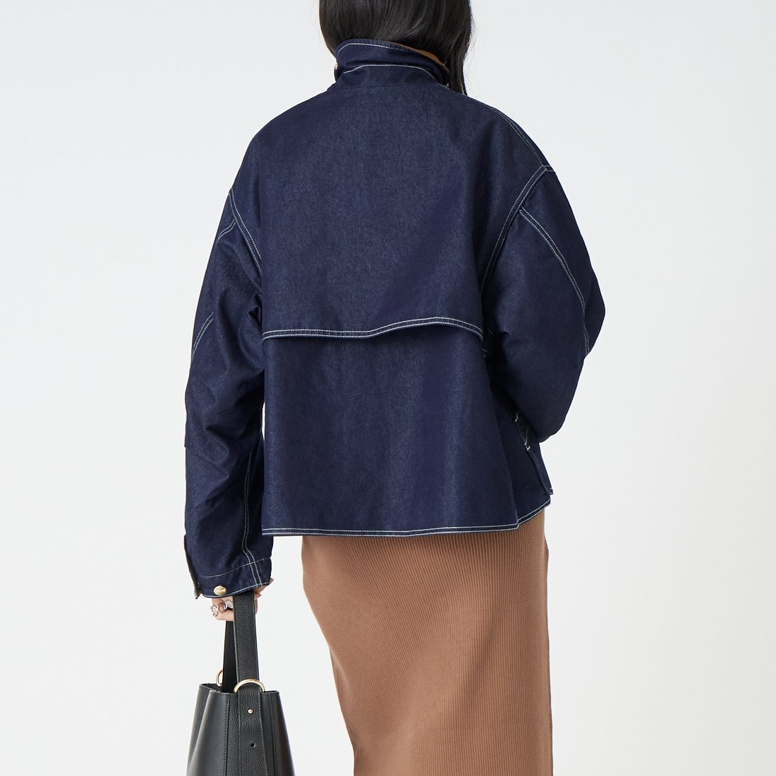 L.L.BEAN [エルエルビーン] ビーンズ フィールド コート フリースラインド インディゴ [6575-6141] 60 BLUE &&モデル身長：162cm 着用サイズ：M&&