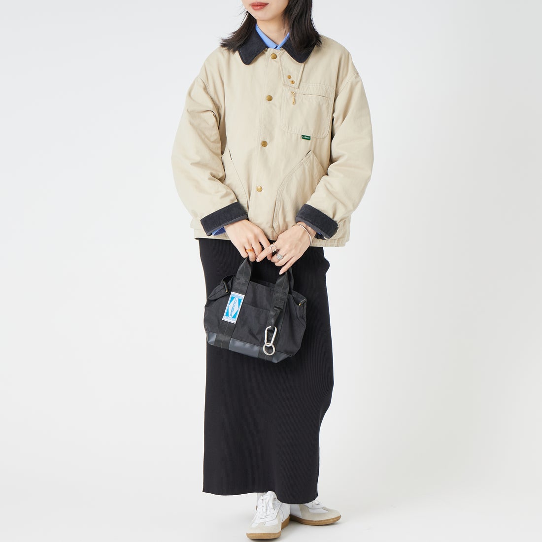 L.L.BEAN [エルエルビーン] ビーンズ フィールド コート インサレーテッド [6575-6140] 71 LT.BEIG &&モデル身長：162cm 着用サイズ：M&&
