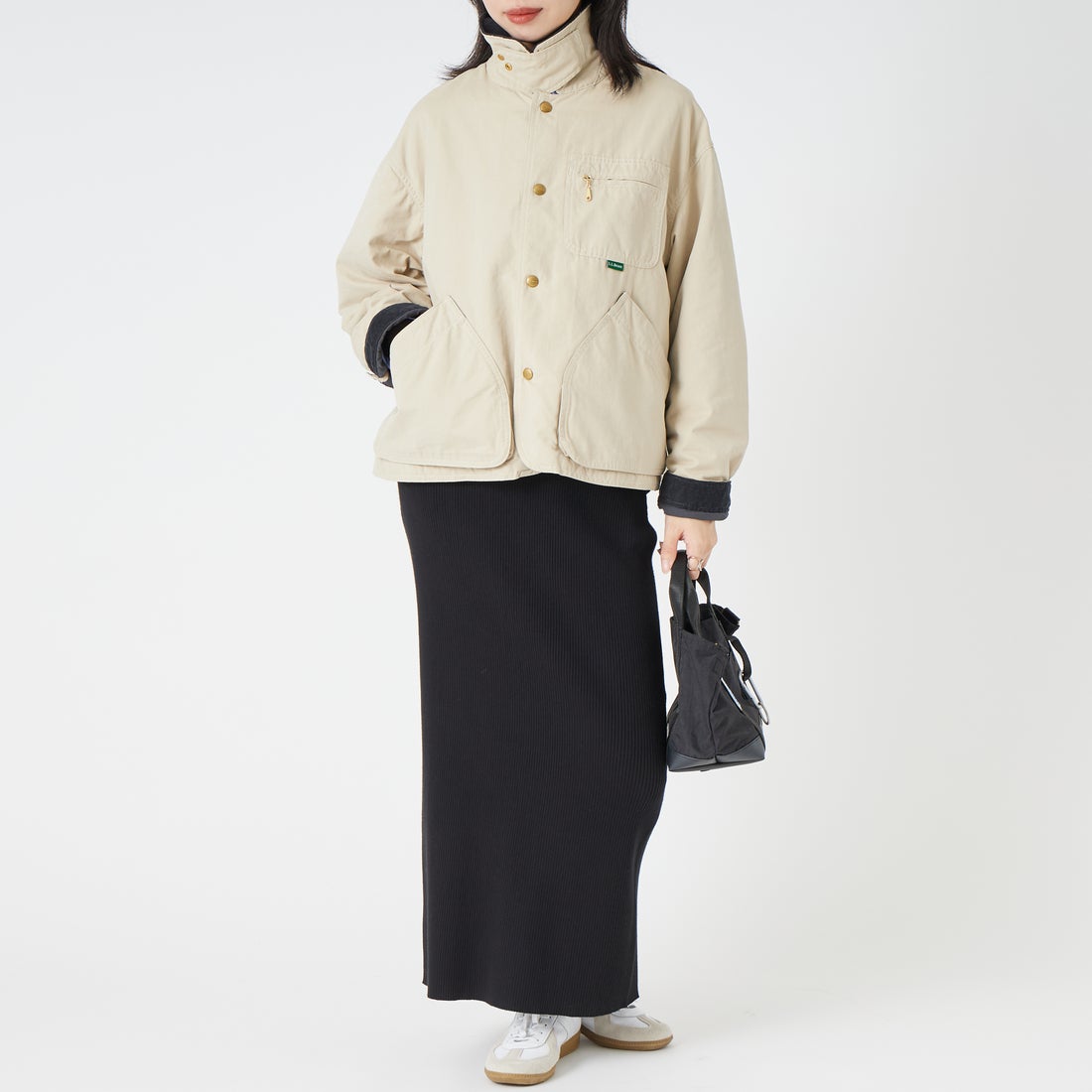 L.L.BEAN [エルエルビーン] ビーンズ フィールド コート インサレーテッド [6575-6140] 71 LT.BEIG &&モデル身長：162cm 着用サイズ：M&&