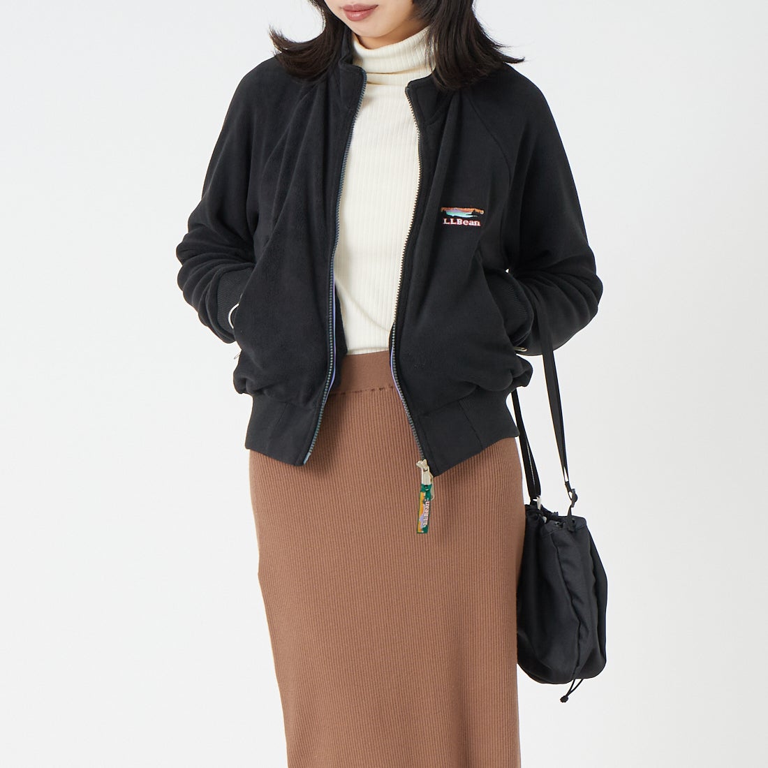 L.L.BEAN [エルエルビーン] フランクフォート フリース ジャケット [6575-6133] 48 NIGHT &&モデル身長：162cm 着用サイズ：M&&