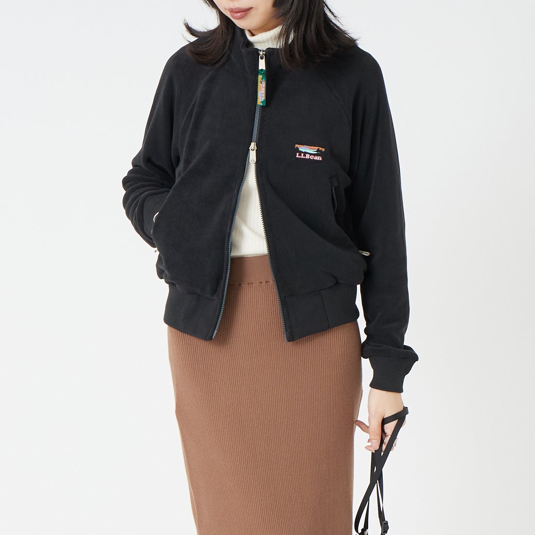 L.L.BEAN [エルエルビーン] フランクフォート フリース ジャケット [6575-6133] 48 NIGHT &&モデル身長：162cm 着用サイズ：M&&