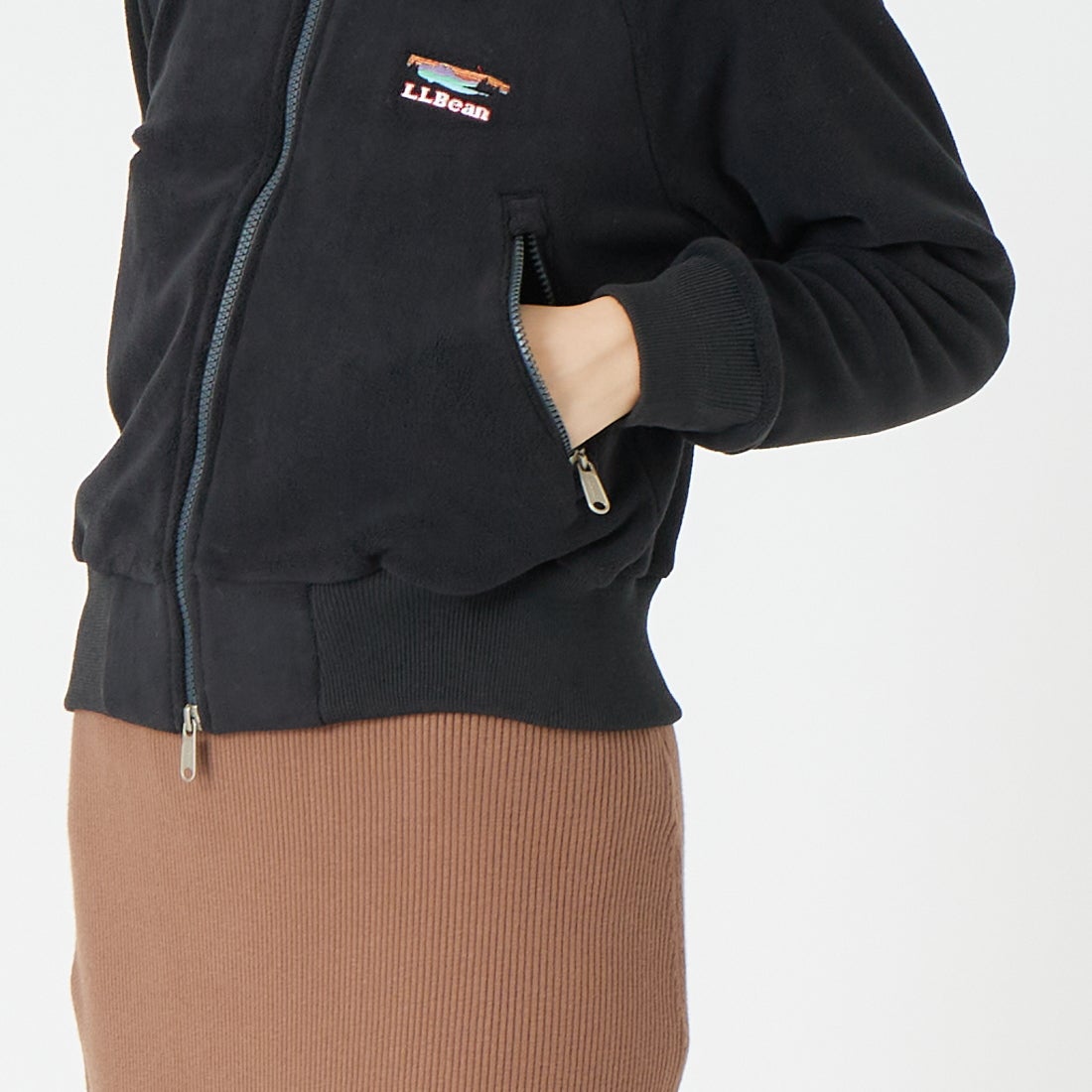 L.L.BEAN [エルエルビーン] フランクフォート フリース ジャケット [6575-6133] 48 NIGHT &&モデル身長：162cm 着用サイズ：M&&