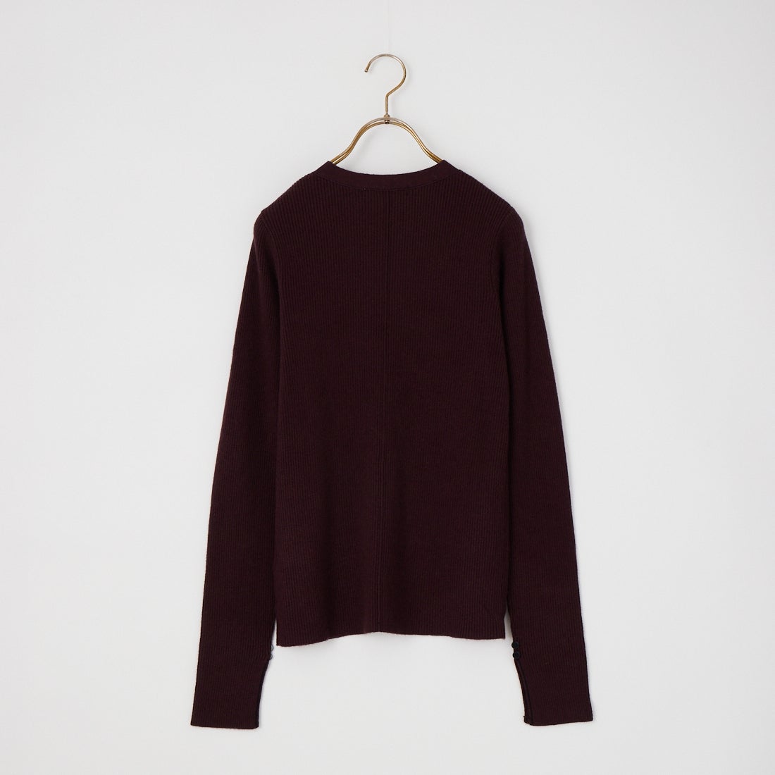 Maison de L'allure [メゾン ドゥ ラリュール] Vネック 配色ステッチリブニットカーディガン [M26331018] 28 BROWN