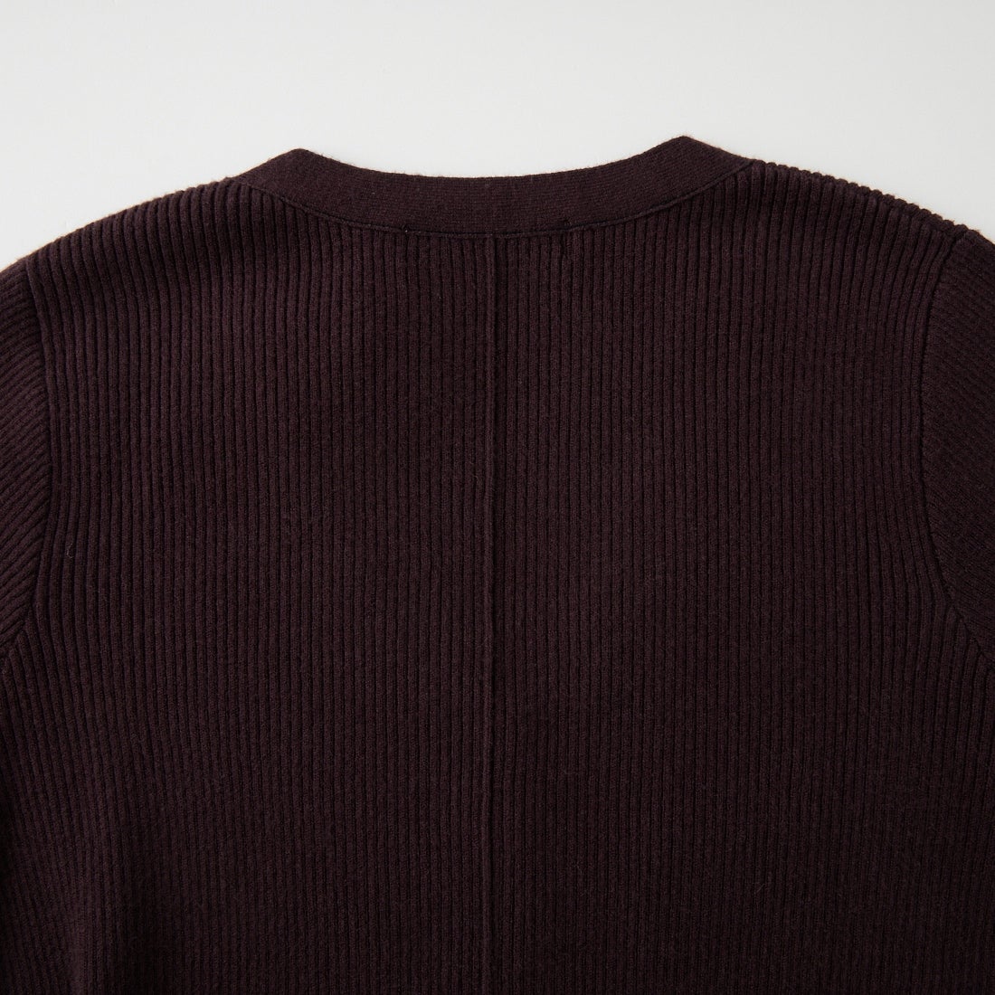 Maison de L'allure [メゾン ドゥ ラリュール] Vネック 配色ステッチリブニットカーディガン [M26331018] 28 BROWN