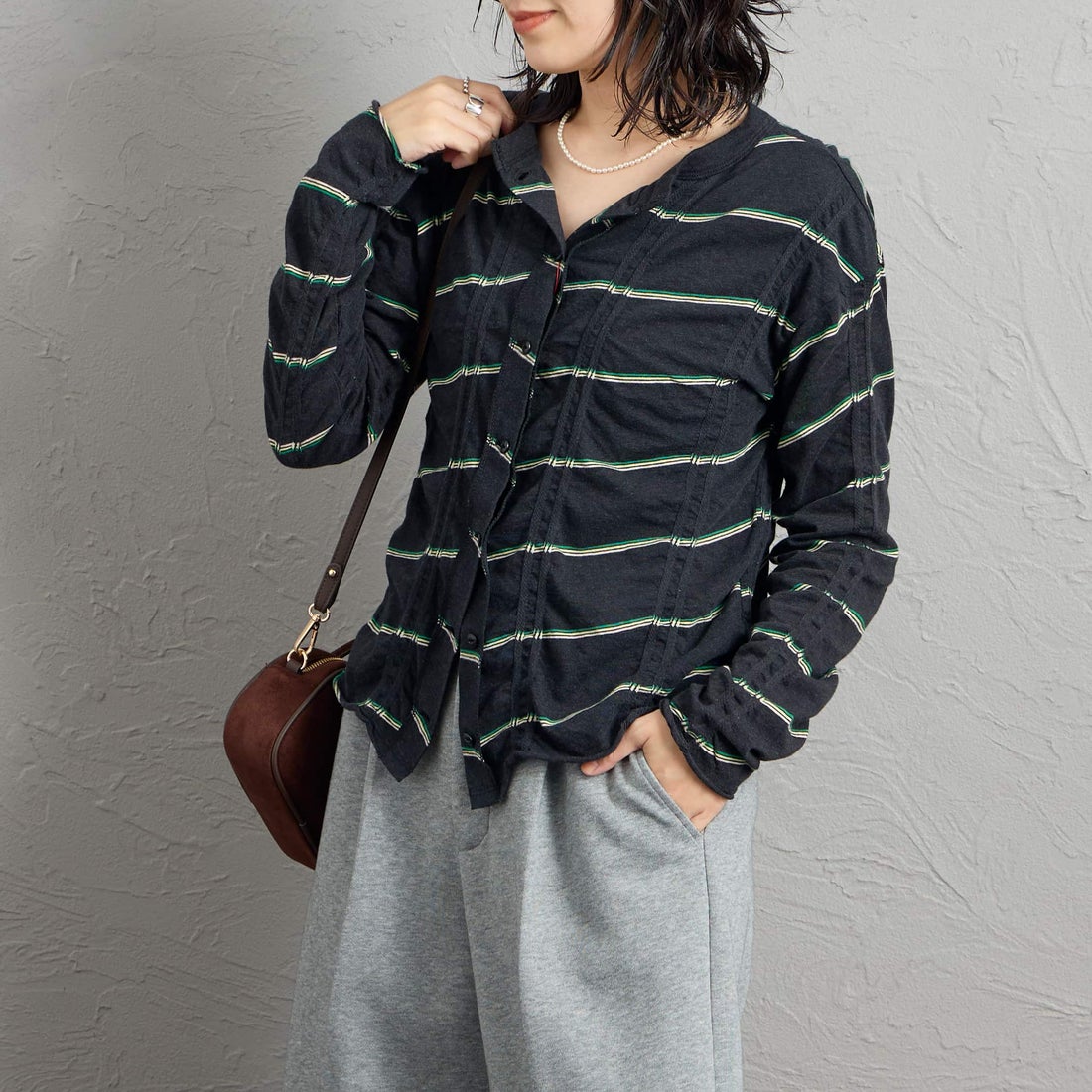 BLACK&&モデル身長：160cm 着用サイズ：F&&
