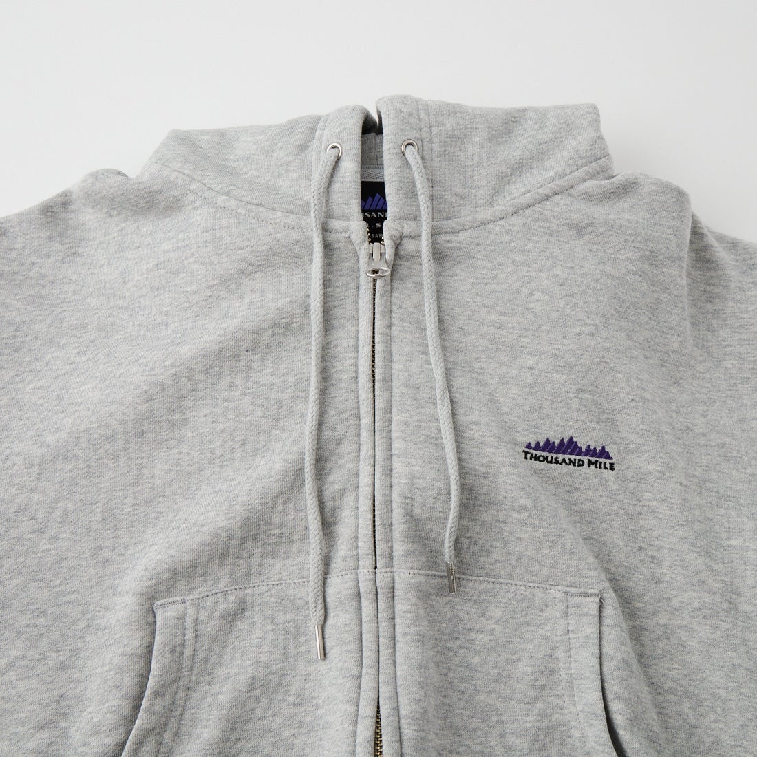 THOUSAND MILE [サウザンド マイル] 裏毛素材ショート丈パーカー [TM262UK00272] 15 TOP GRY