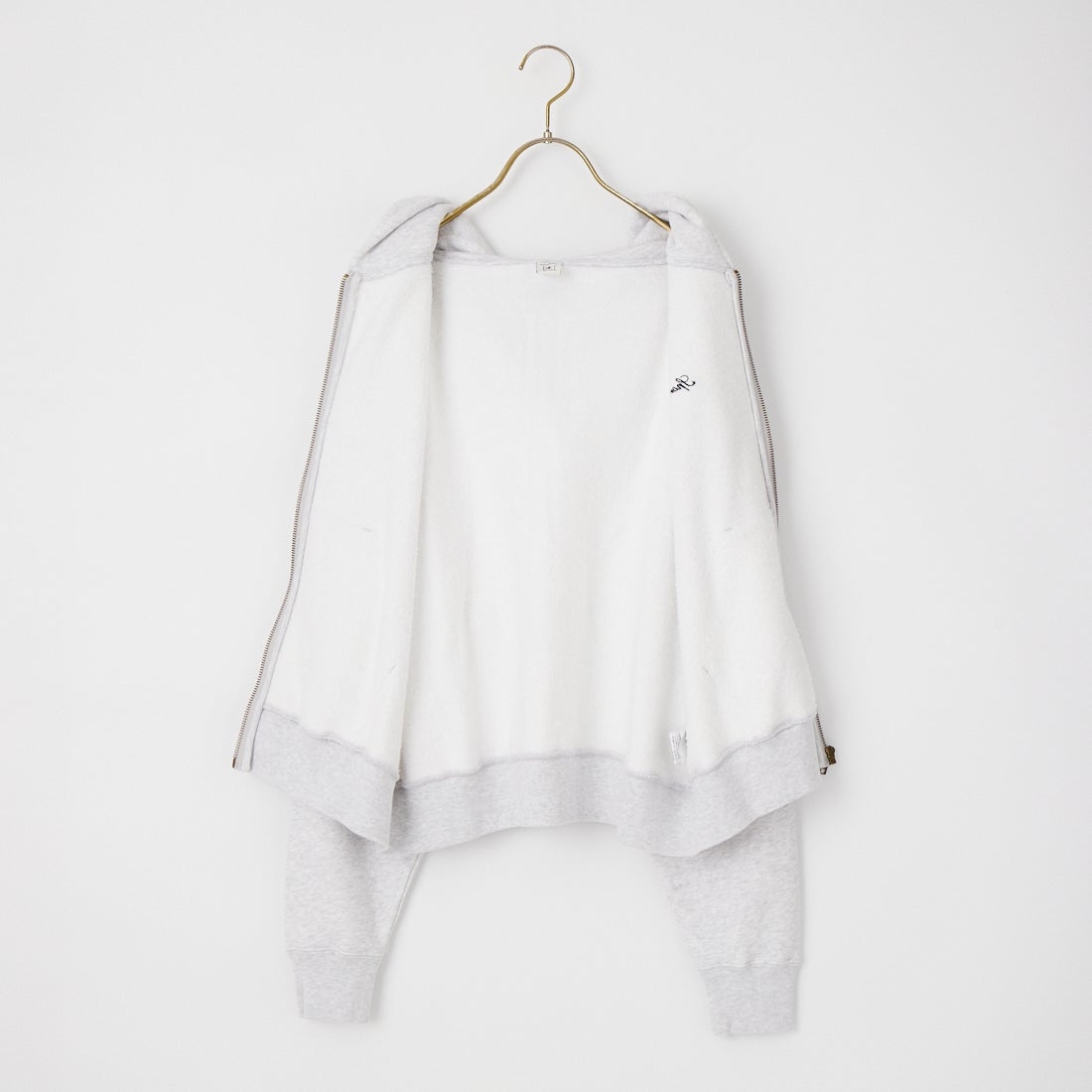 Sporty&Rich [スポーティアンドリッチ] シグネチャーロゴ刺繍 ジップフーディ [SR09ST0947-4326] H.GRY NVY