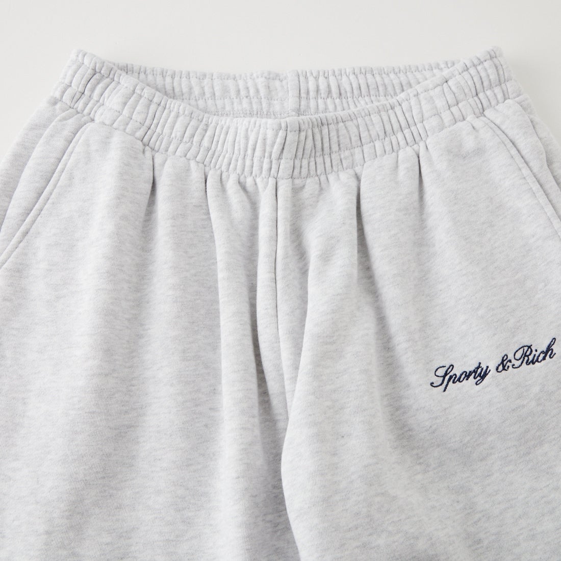 Sporty&Rich [スポーティアンドリッチ] シグネチャーロゴ刺繍 ワイドスウェットパンツ [SR09PA0717-4326] H.GRY NVY