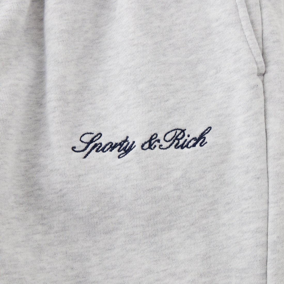 Sporty&Rich [スポーティアンドリッチ] シグネチャーロゴ刺繍 ワイドスウェットパンツ [SR09PA0717-4326] H.GRY NVY