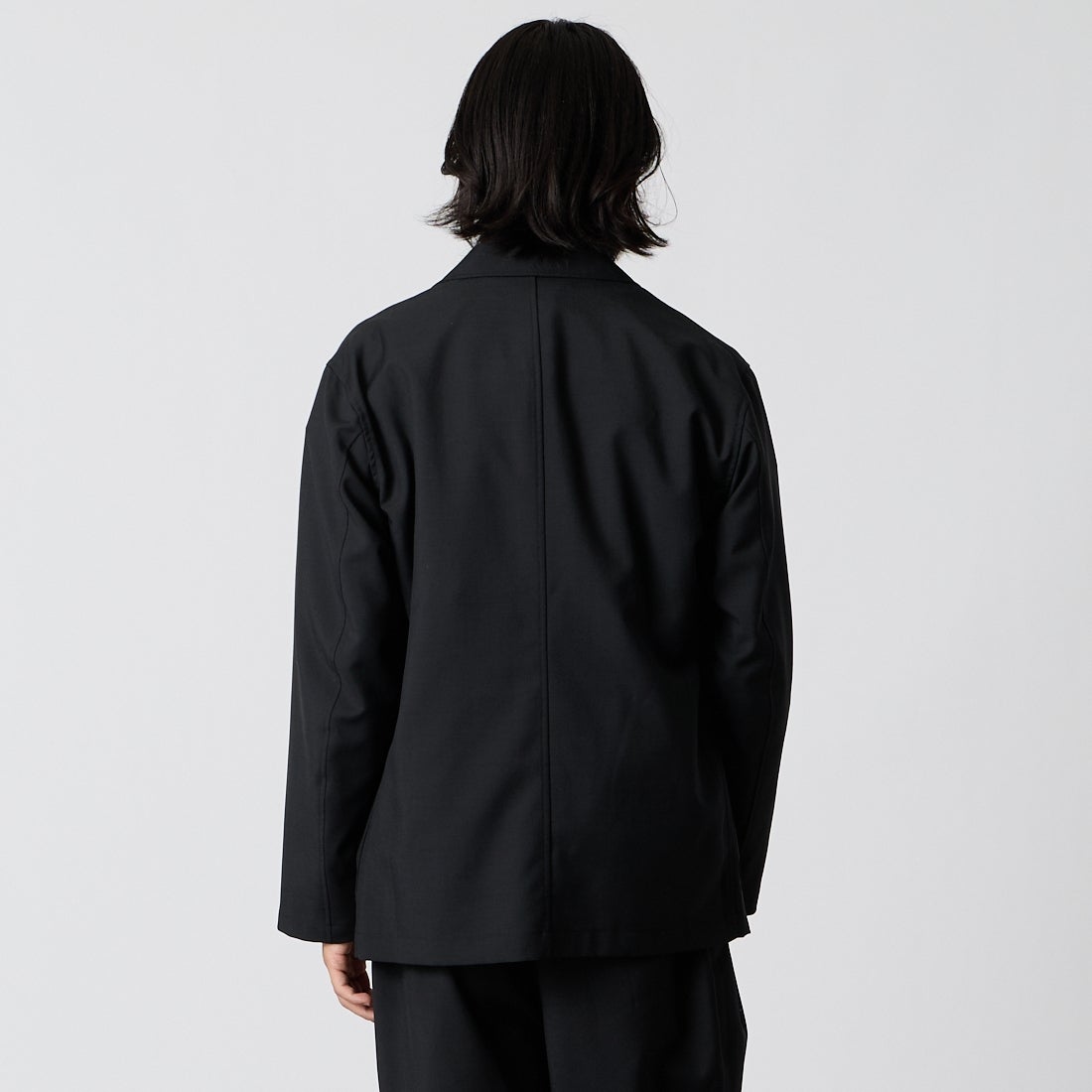 STILL BY HAND [スティルバイハンド] リラックス 2ボタンジャケット [JK01263] INK BLACK &&モデル身長：175cm 着用サイズ：46&&