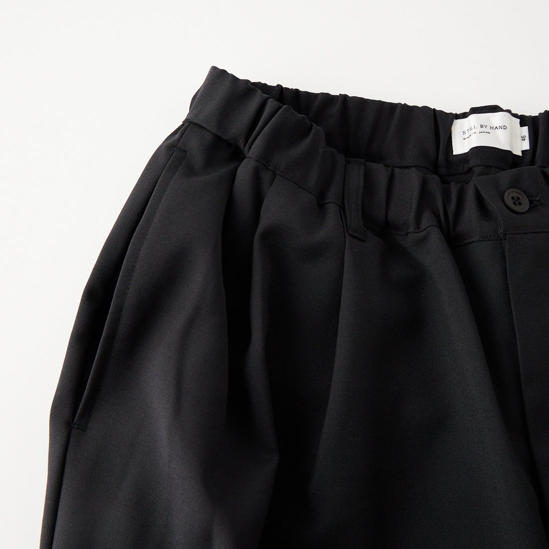 STILL BY HAND [スティルバイハンド] リラックス 2プリーツパンツ [PT01263] INK BLACK