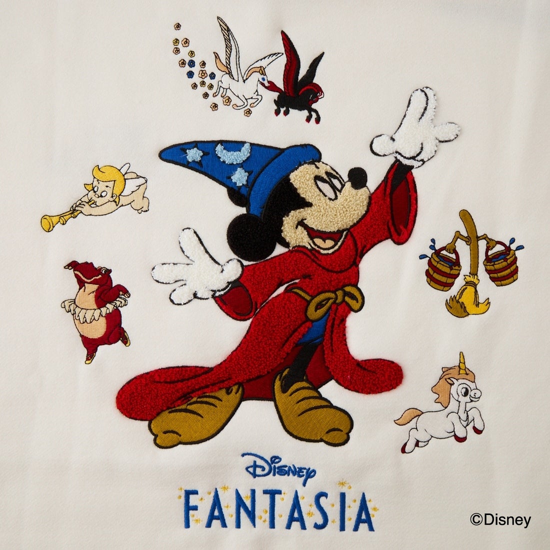 AntiBal × Disney [アンティバル × ディズニー] ファンタジア / 裏起毛刺繍トレーナー [264AN1TR255] WHT