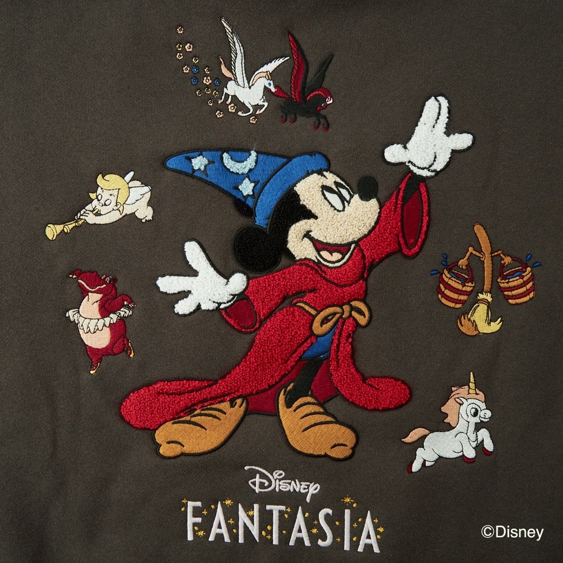 AntiBal × Disney [アンティバル × ディズニー] ファンタジア / 裏起毛刺繍トレーナー [264AN1TR255] GRY