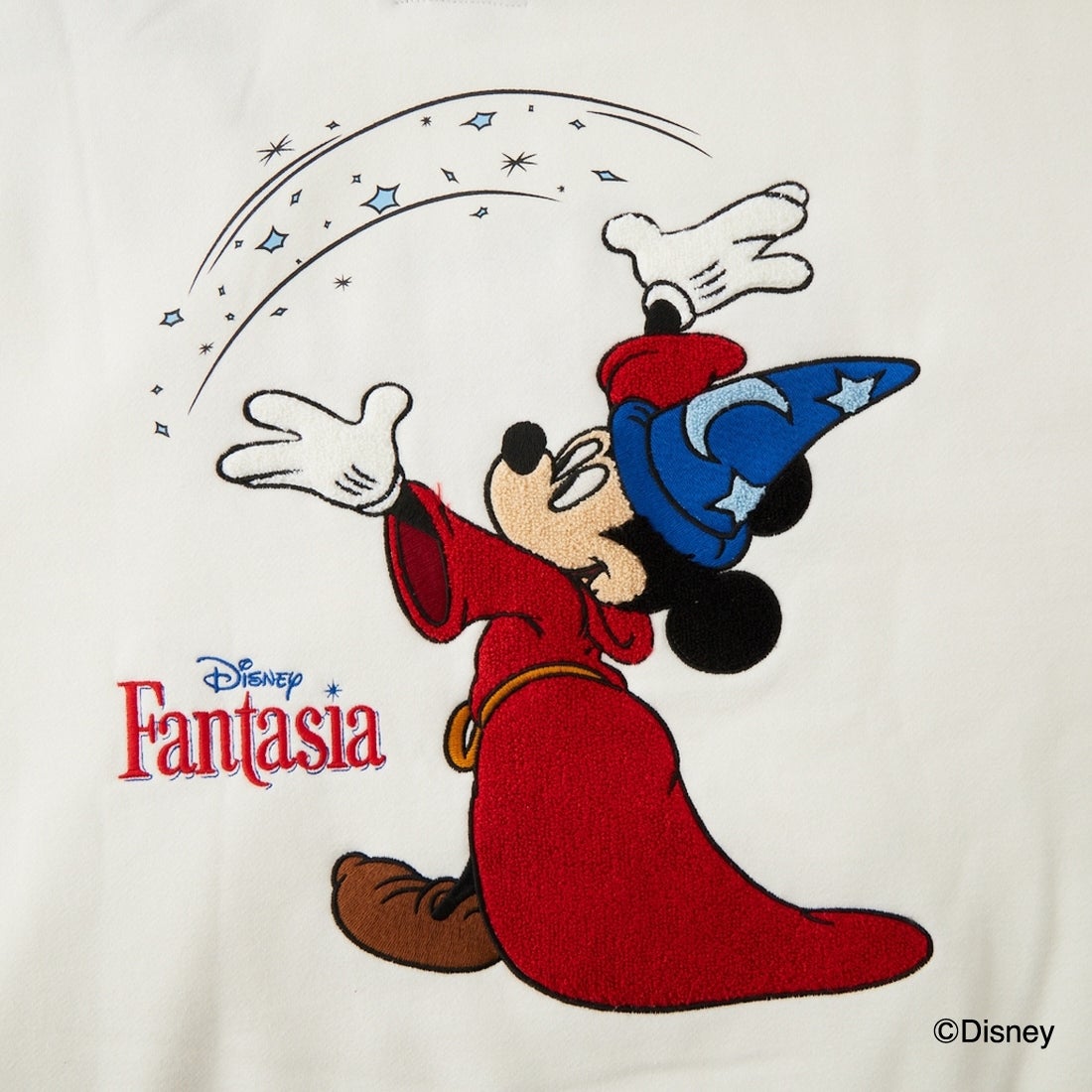 AntiBal × Disney [アンティバル × ディズニー] ファンタジア / 裏起毛刺繍パーカー [264AN1PK135] WHT