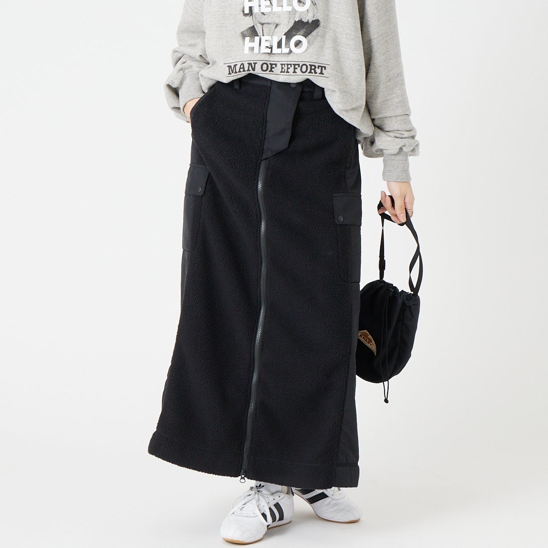BLACK&&モデル身長：162cm 着用サイズ：M&&