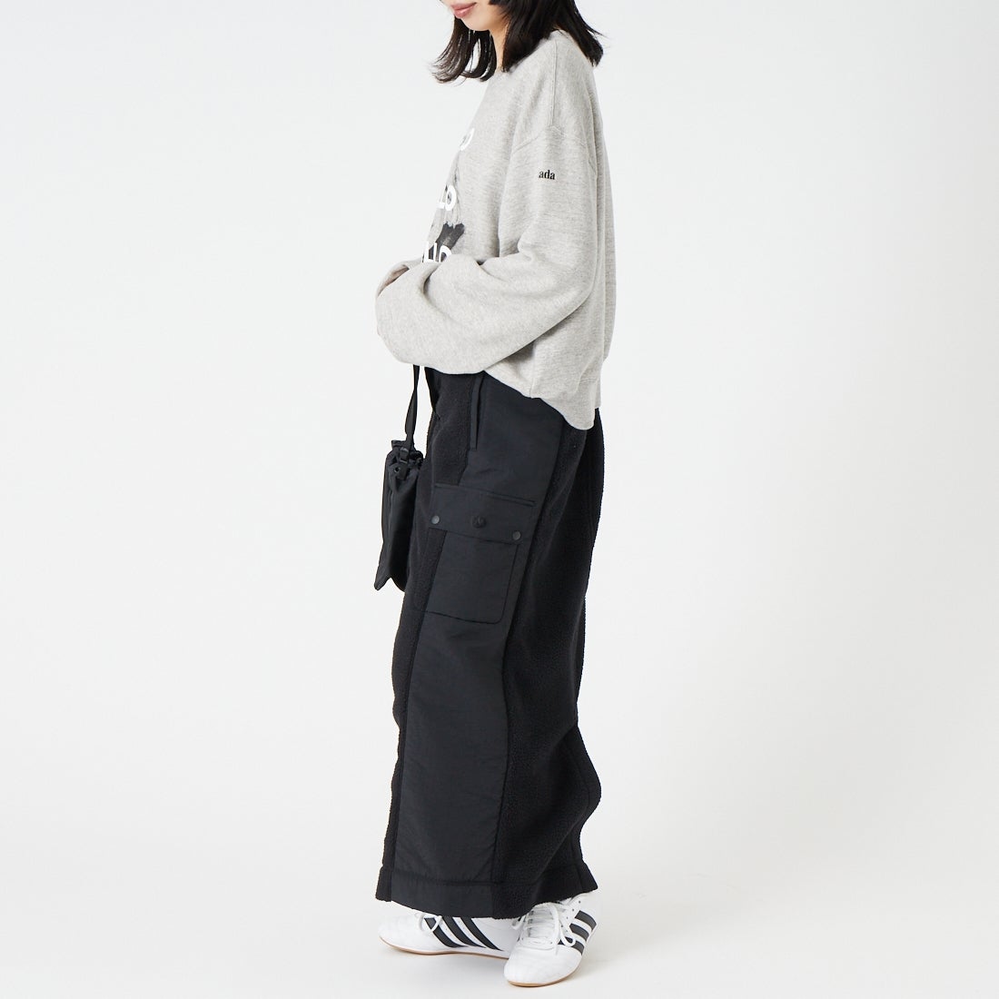 Marmot [マーモット] アルゴンフリーススカート [MTFW26WFL059] BLACK &&モデル身長：162cm 着用サイズ：M&&