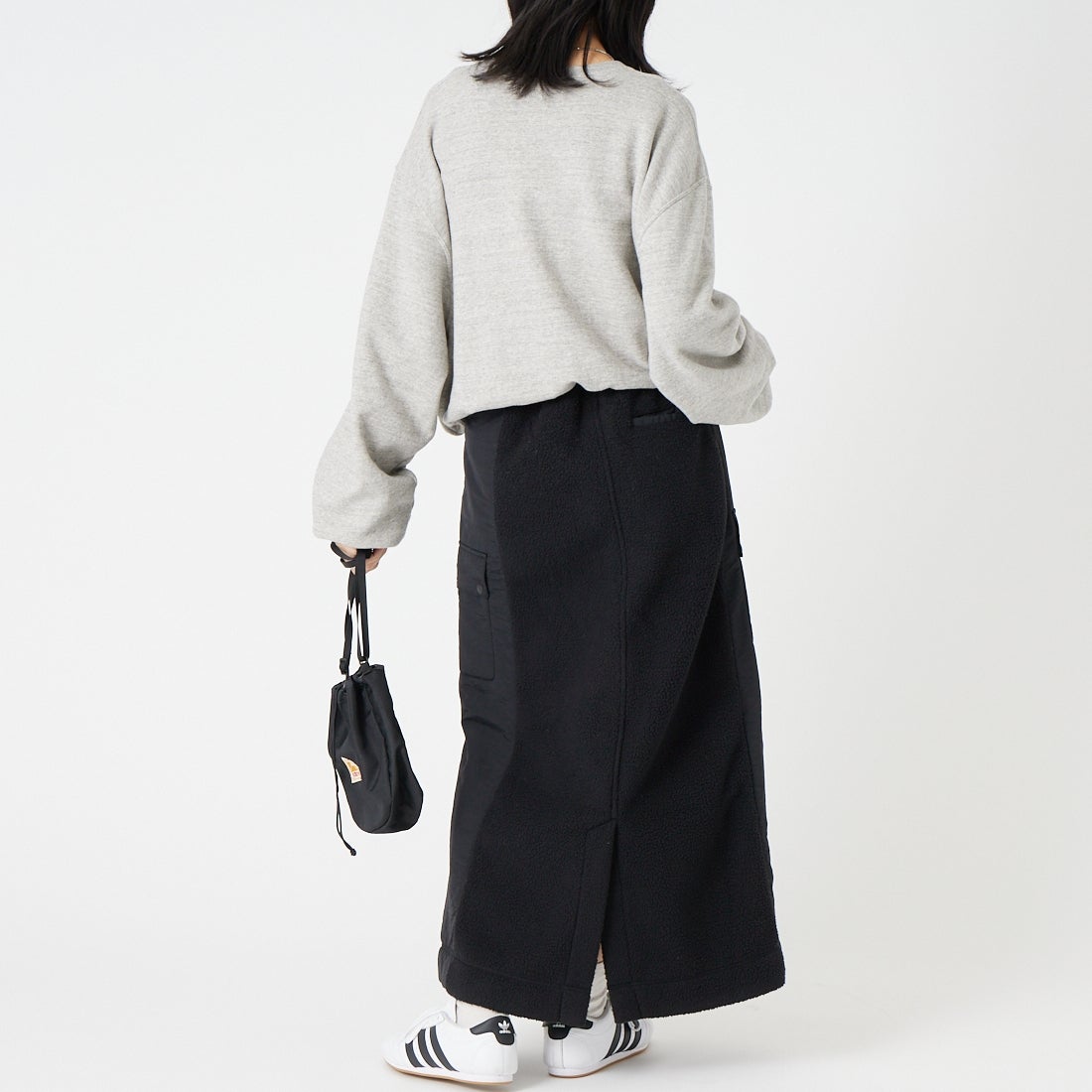 Marmot [マーモット] アルゴンフリーススカート [MTFW26WFL059] BLACK &&モデル身長：162cm 着用サイズ：M&&