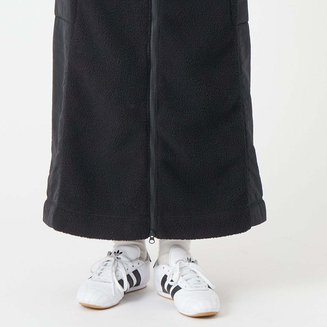 Marmot [マーモット] アルゴンフリーススカート [MTFW26WFL059] BLACK &&モデル身長：162cm 着用サイズ：M&&