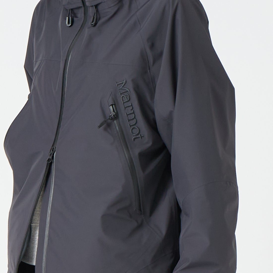 Marmot [マーモット] ゴアテックス フレイジャケット [MTSS26MRN001] BLACK &&モデル身長：162cm 着用サイズ：S&&