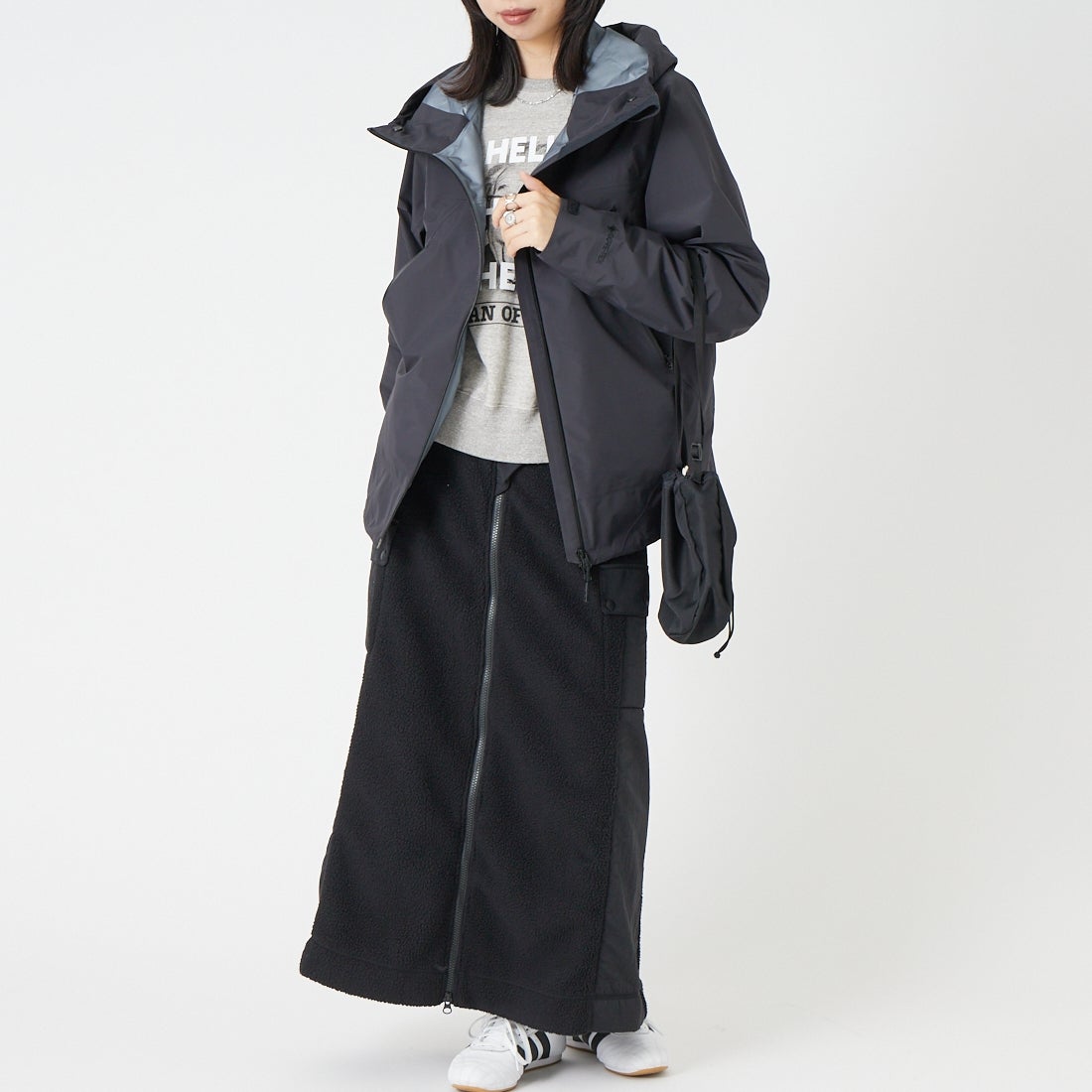 Marmot [マーモット] ゴアテックス フレイジャケット [MTSS26MRN001] BLACK &&モデル身長：162cm 着用サイズ：S&&