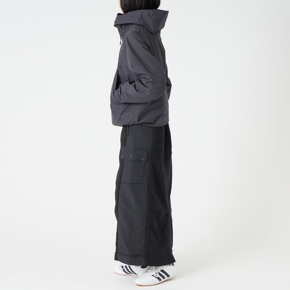 Marmot [マーモット] ゴアテックス フレイジャケット [MTSS26MRN001] BLACK &&モデル身長：162cm 着用サイズ：S&&