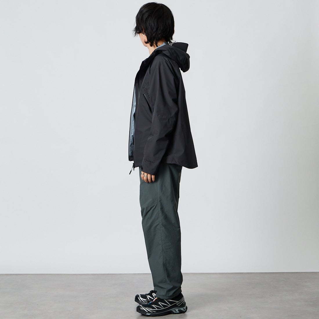 Marmot [マーモット] ゴアテックス フレイジャケット [MTSS26MRN001] BLACK &&モデル身長：177cm 着用サイズ：M&&