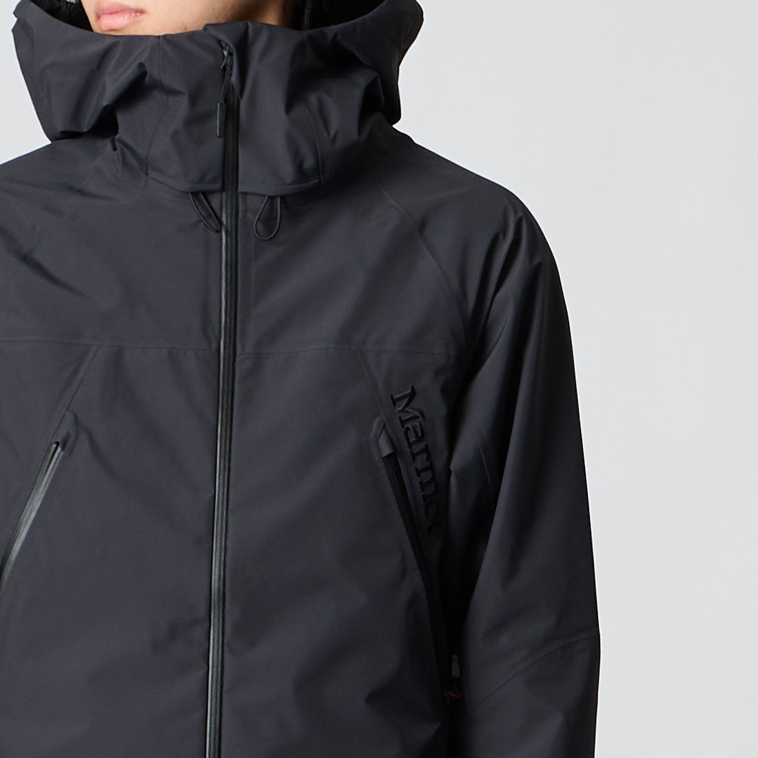 Marmot [マーモット] ゴアテックス フレイジャケット [MTSS26MRN001] BLACK &&モデル身長：177cm 着用サイズ：M&&