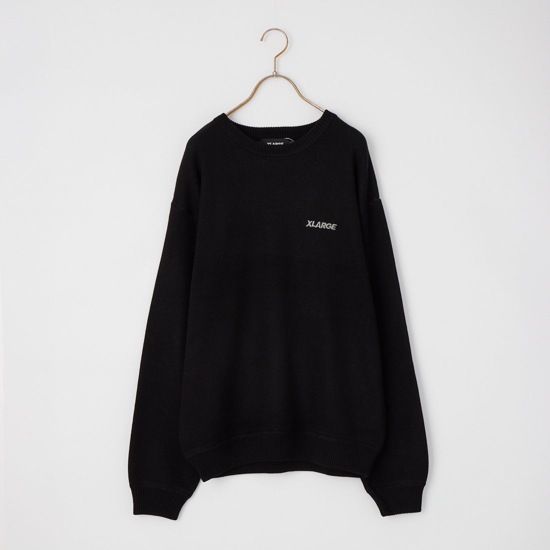 XLARGE [エクストララージ] OGロゴクルーネックセーター [101263015001] BLACK