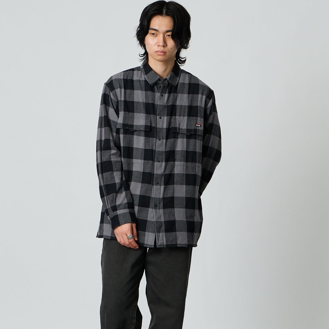 BLK&&モデル身長：177cm 着用サイズ：M&&