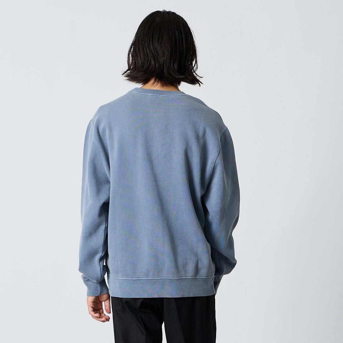 A.P.C. [アー・ペー・セー] Fernando スウェットシャツ [SWEATSHIRT-FERNANDO] 35 BLUE GR &&モデル身長：175cm 着用サイズ：M&&