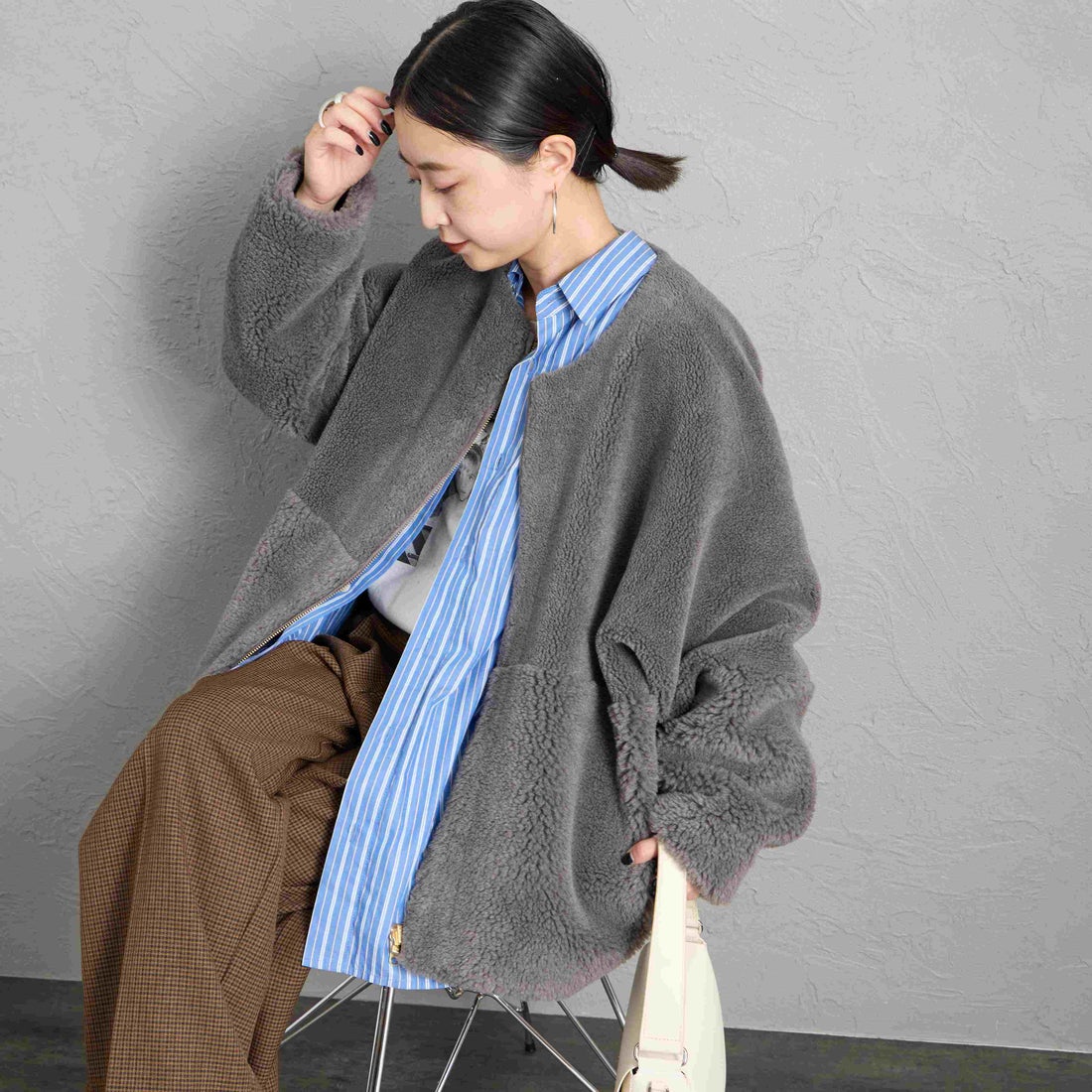 CHARCOAL&&モデル身長：150cm 着用サイズ：F&&