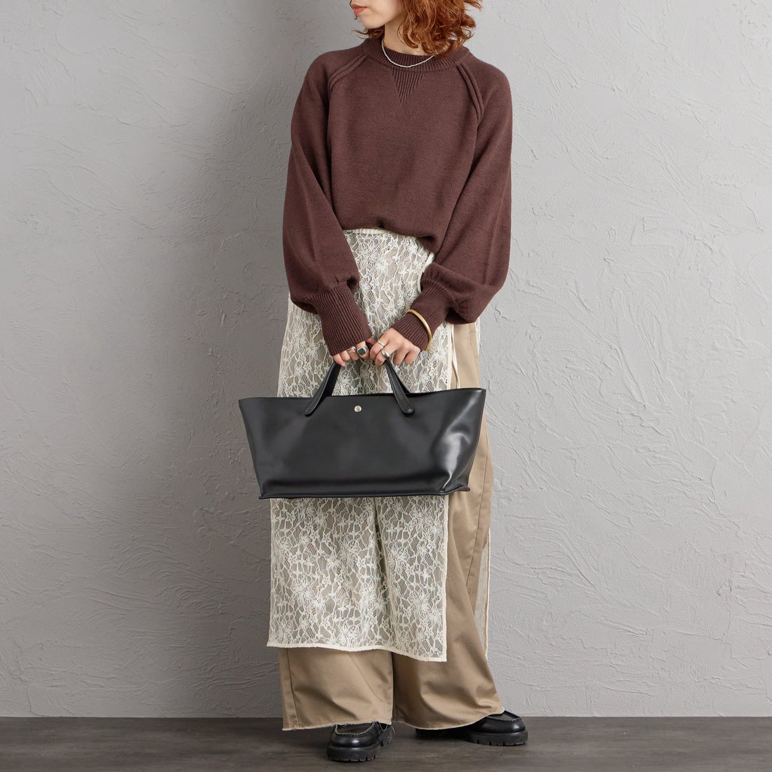 ARTESANOS [アルテサノス] ポーチ付レザートートバッグ [EX-3725-LE] NEGRO