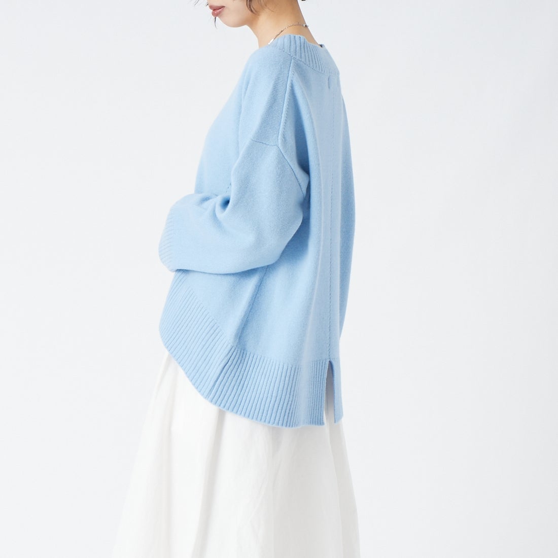USINE [ユジーヌ] Vネックウールニット [11269844] ｻｯｸｽ &&モデル身長：162cm 着用サイズ：F&&