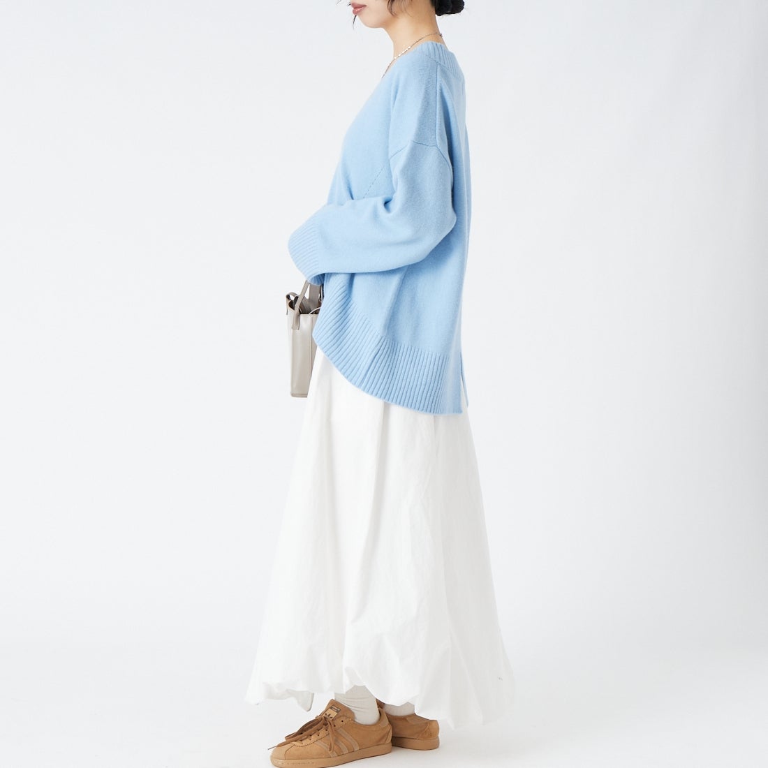 USINE [ユジーヌ] Vネックウールニット [11269844] ｻｯｸｽ &&モデル身長：162cm 着用サイズ：F&&