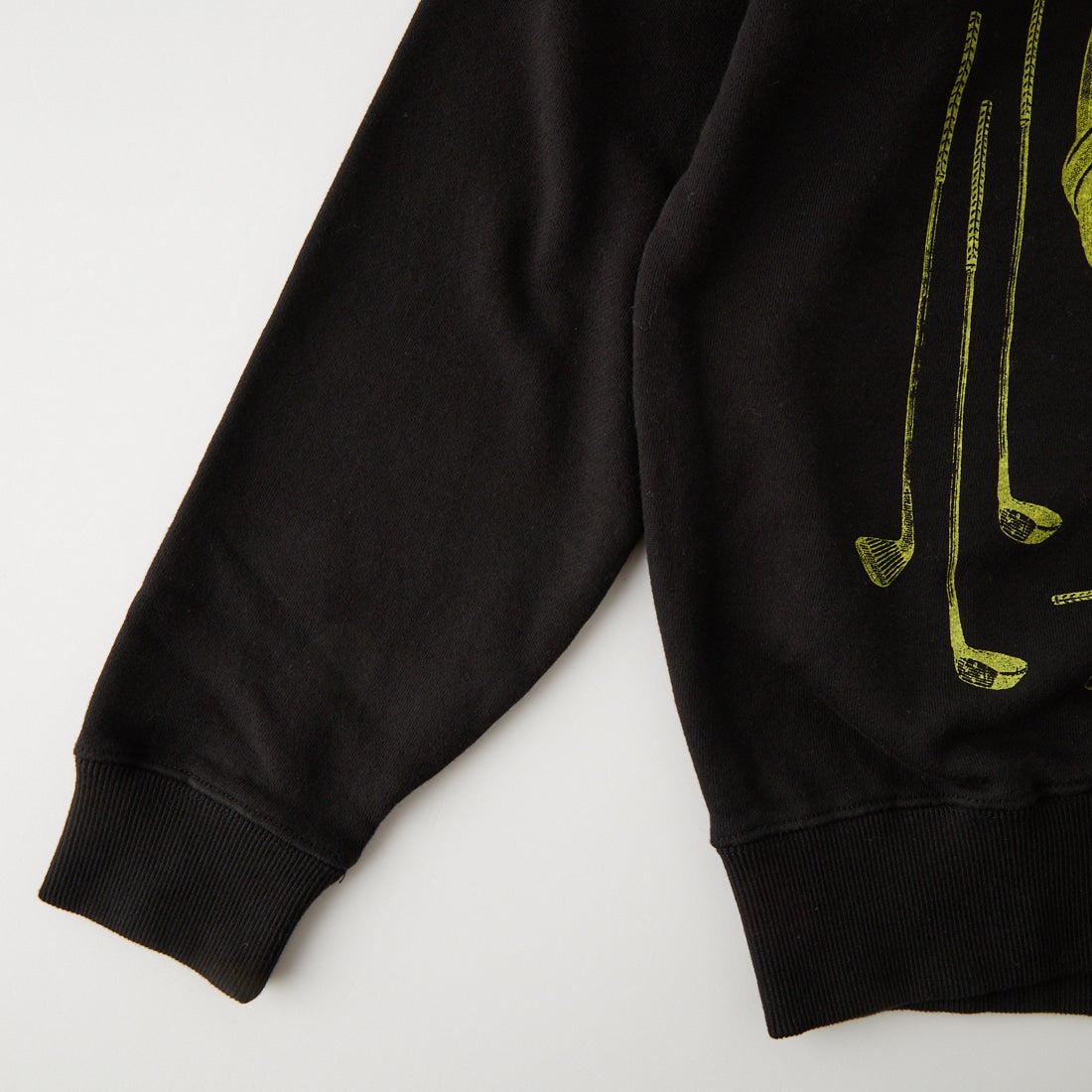NEW VINTAGE GOLF [ニュービンテージゴルフ] 別注 プリントクルーネックスウェット [NVG-0608-JF] BLK/YELLOW