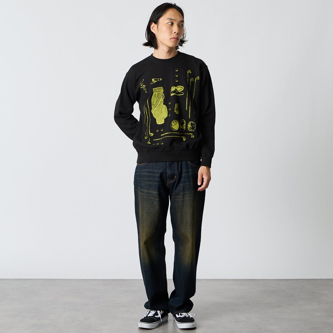 NEW VINTAGE GOLF [ニュービンテージゴルフ] 別注 プリントクルー