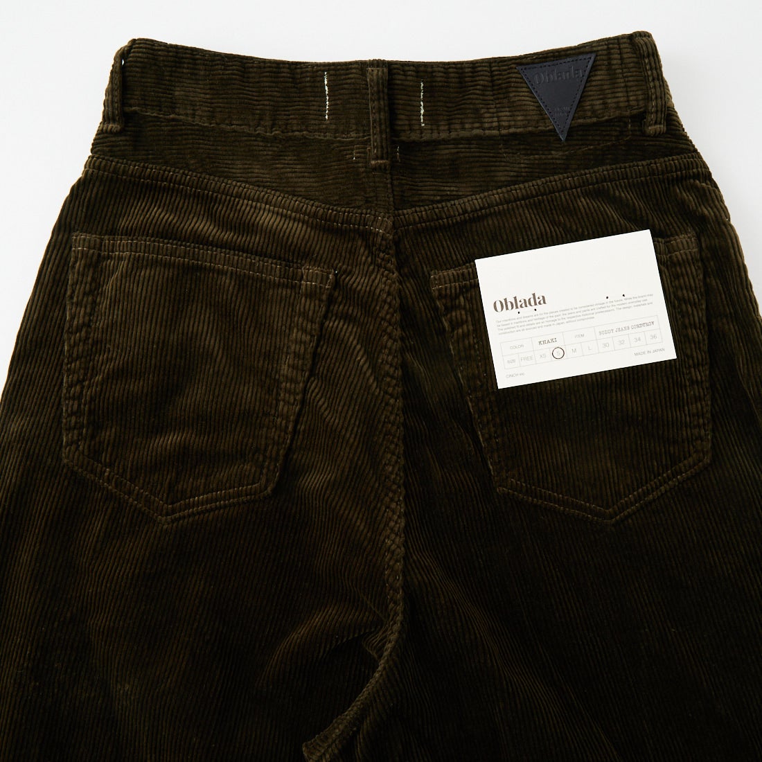 Oblada [オブラダ] コーデュロイバディジーンズ [F2610PT02] KHAKI