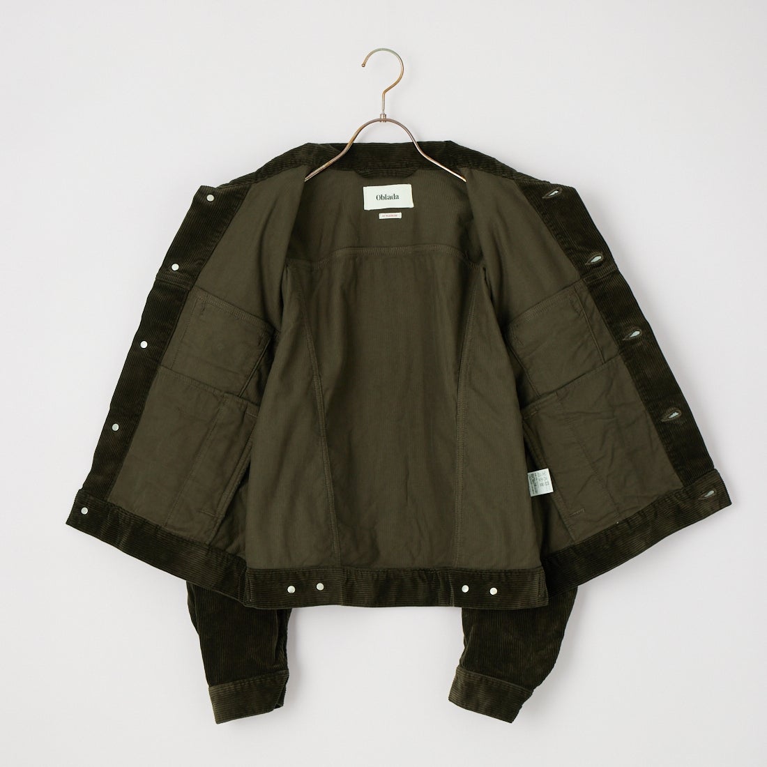 Oblada [オブラダ] コーデュロイマーガレットジャケット [F2610JK03] KHAKI