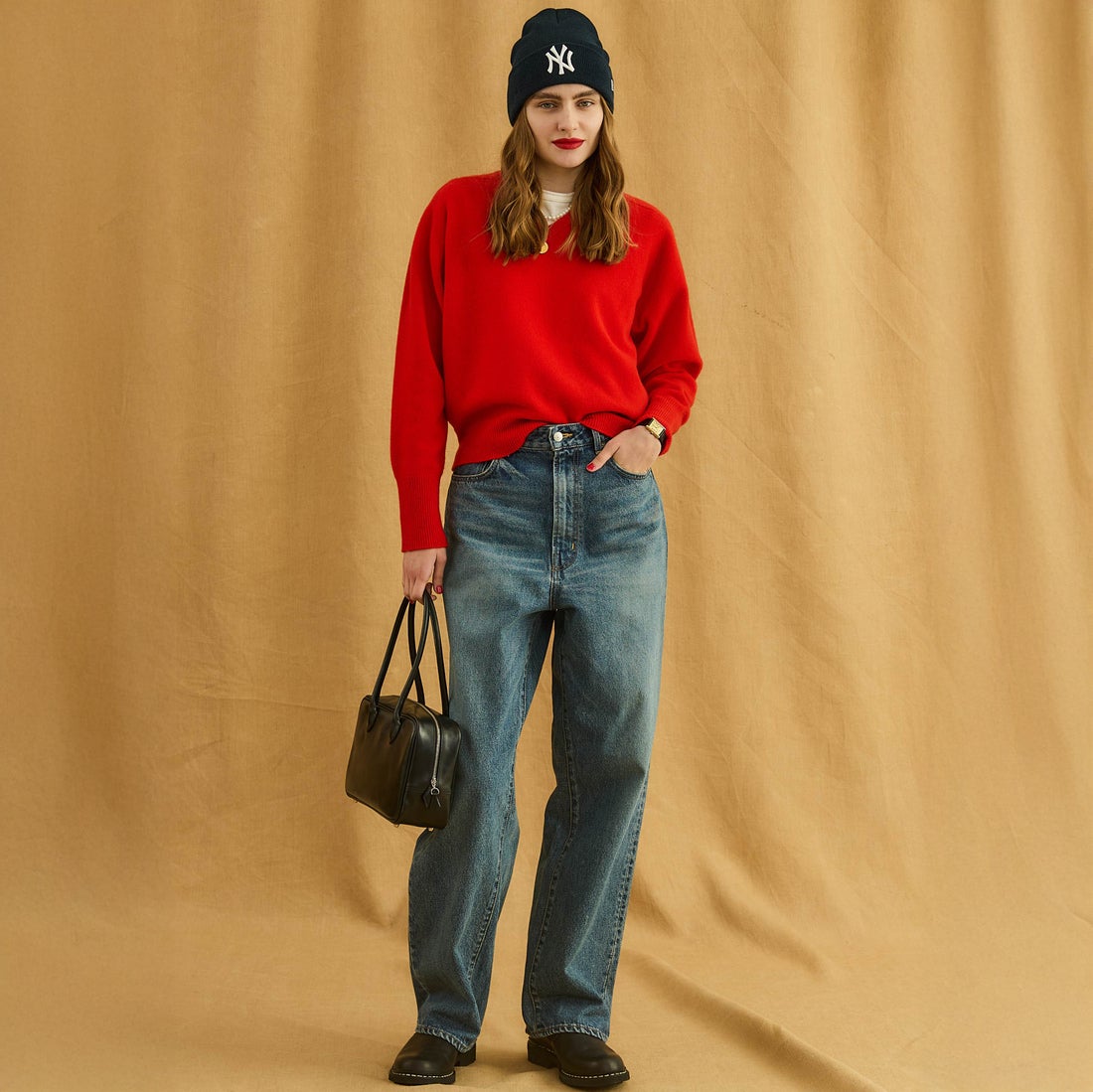 Oblada [オブラダ] フィルVネックニット [F2610KN03] RED