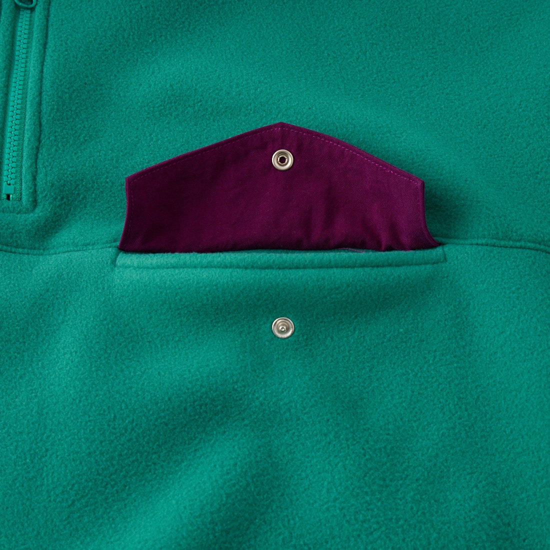 Oblada [オブラダ] フリースハーフジップトップス [F2610CU09] GREEN/PURP