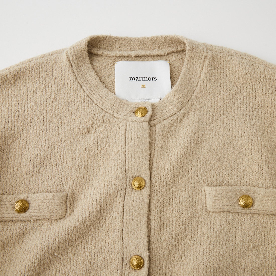 marmors [マルモア] ゴールドボタンニットカーディガン [0226308074] BEIGE