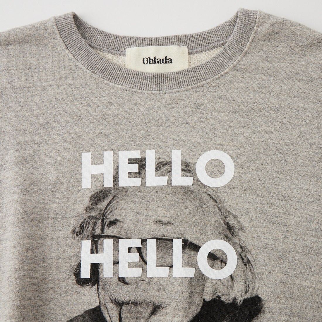 Oblada [オブラダ] HELLO クルーネックスウェット [S2510CU17] GRAY