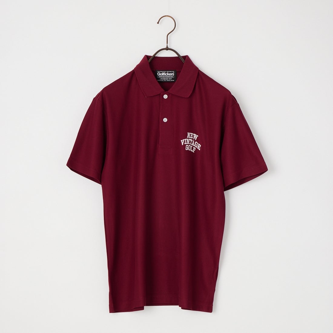 NEW VINTAGE GOLF [ニュービンテージゴルフ] 別注 NVG×GOLFICKERS ポロシャツ [GFK-0624-JF]  BURGUNDY
