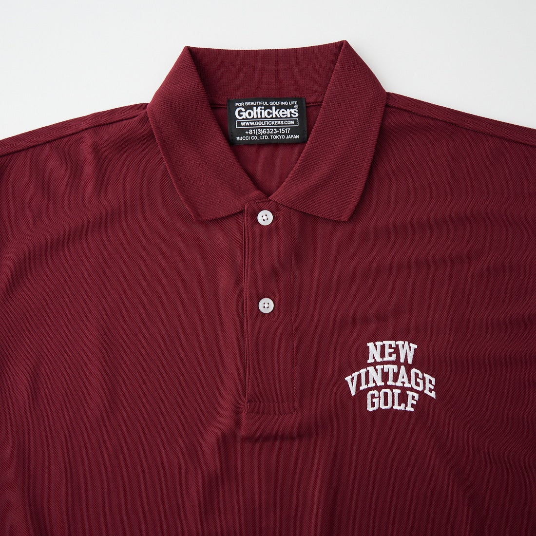 NEW VINTAGE GOLF [ニュービンテージゴルフ] 別注 NVG×GOLFICKERS ポロシャツ [GFK-0624-JF]  BURGUNDY