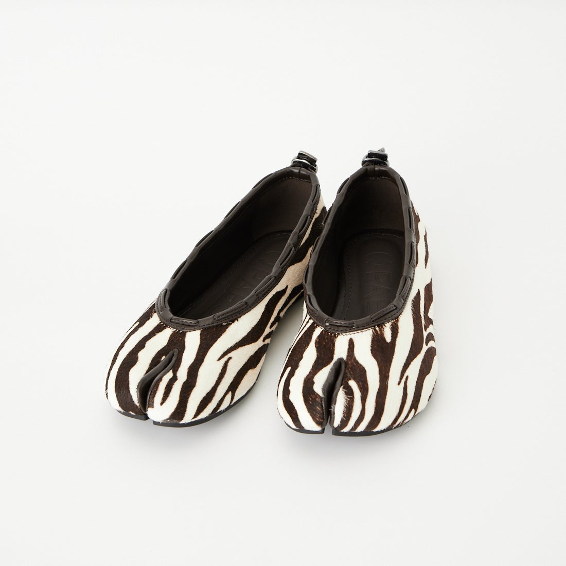 PAES [ペイズ] カーフストリングフラットシューズ [CALF-STRING-FLAT] MOCHAZEBRA