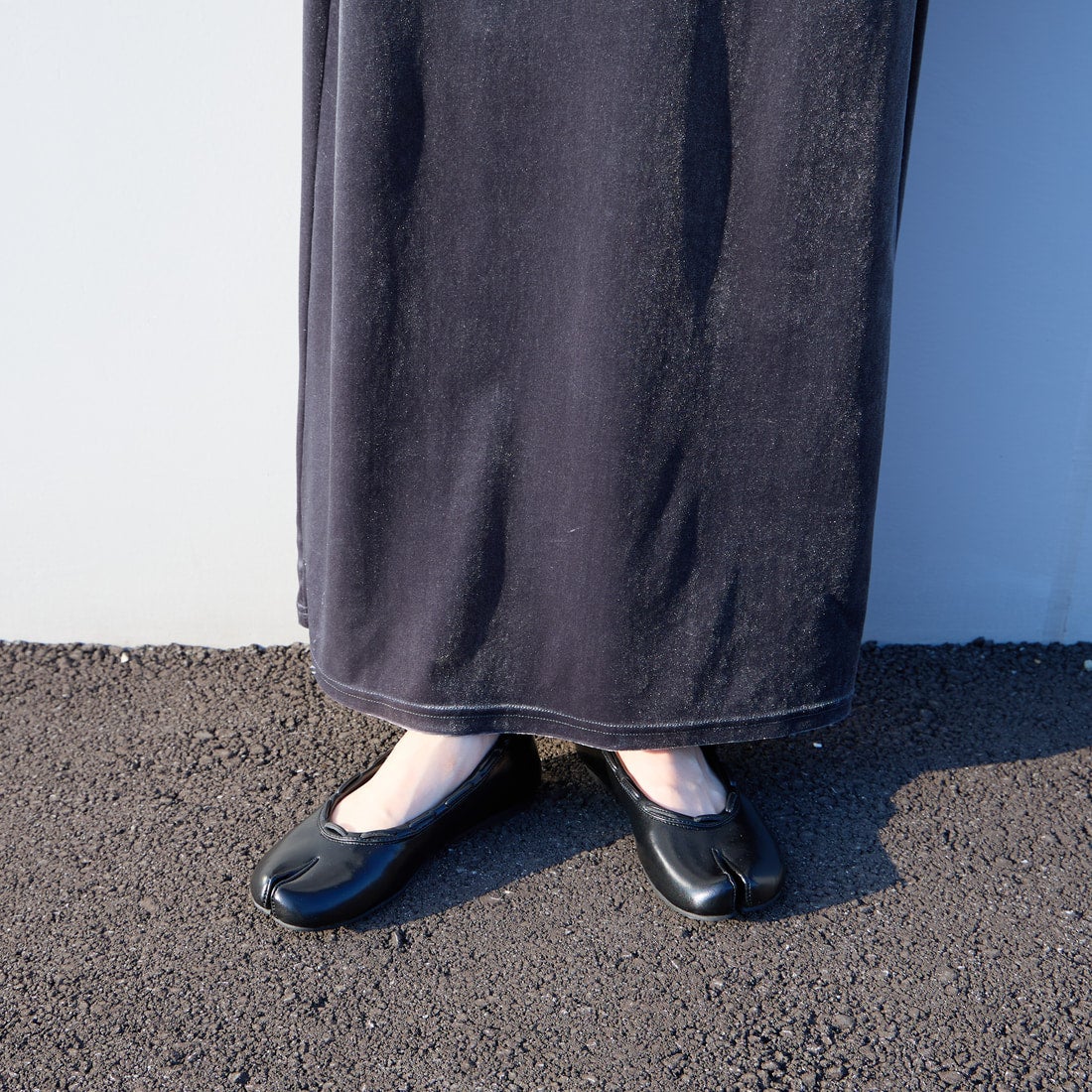 PAES [ペイズ] レザーストリングフラットシューズ [LEATHER-STRING-FLAT] BLACK