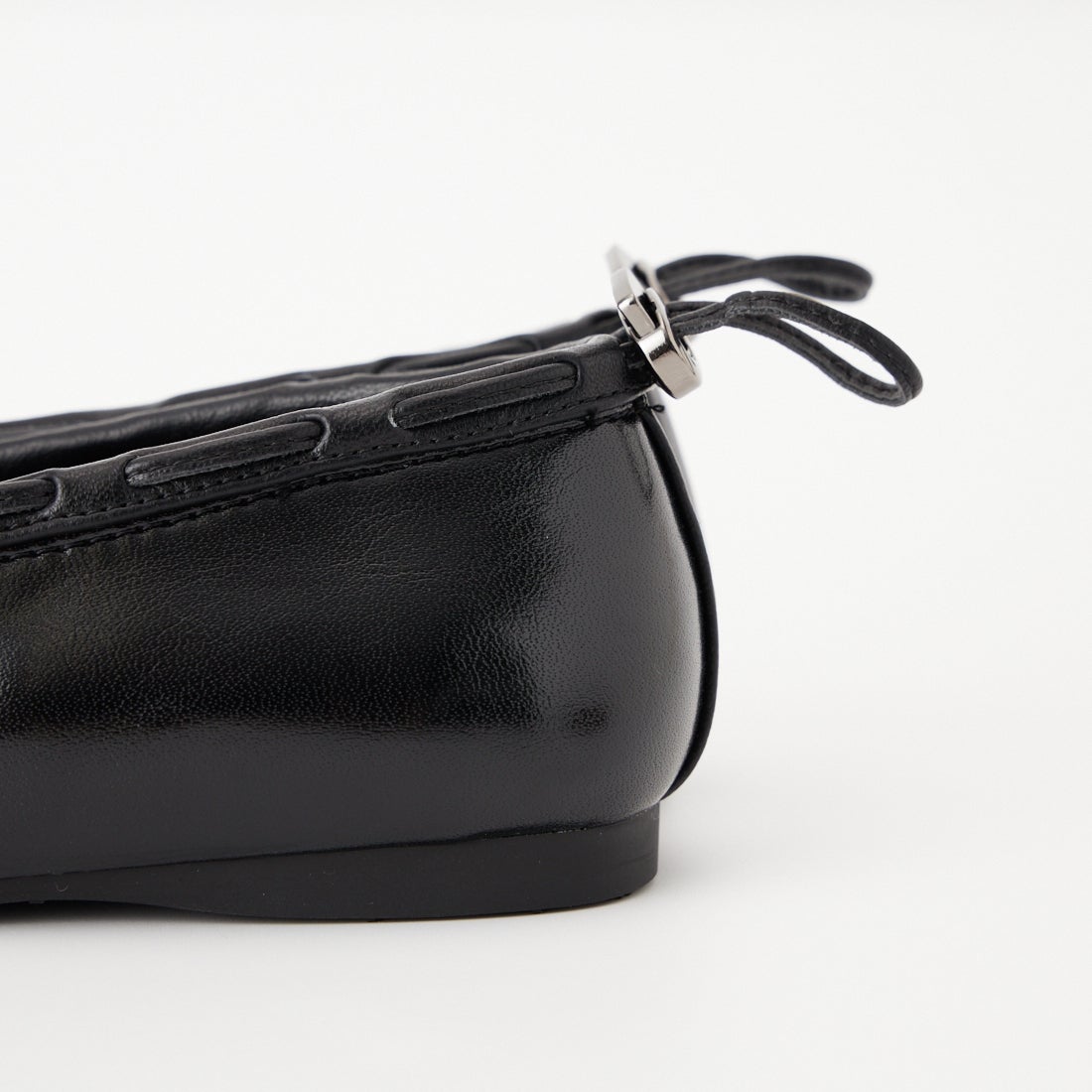 PAES [ペイズ] レザーストリングフラットシューズ [LEATHER-STRING-FLAT] BLACK