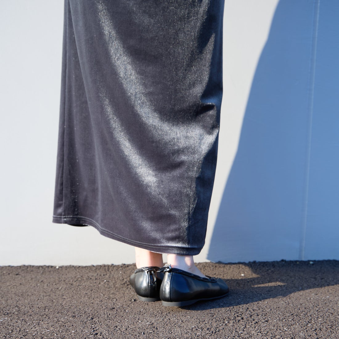 PAES [ペイズ] レザーストリングフラットシューズ [LEATHER-STRING-FLAT] BLACK